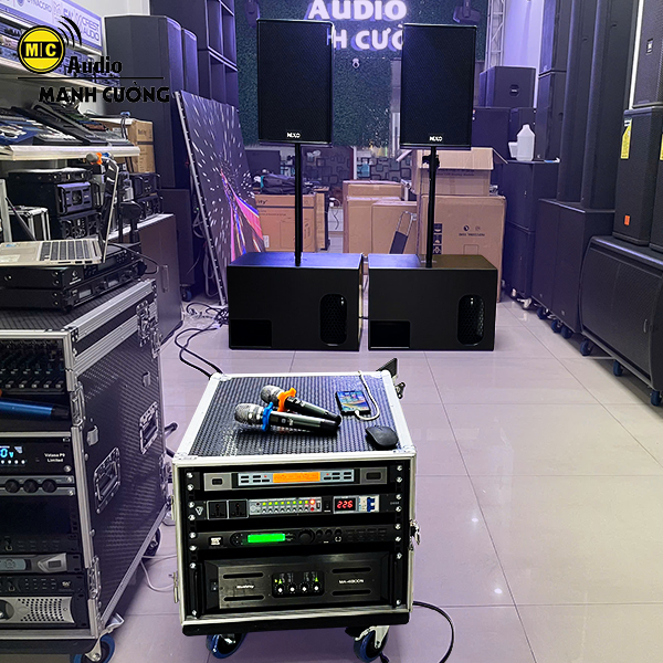 Bộ dàn âm thanh Sân Khấu: Nexo PS15 China loại 1 (Bass 40) + Sub LS1200 (Sub 50) + Motivity MA41300N — Bộ full pro cho gia đình, sự kiện, DJ