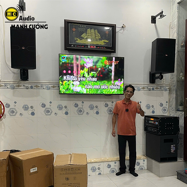 Thi công bộ dàn GLS karaoke 64 triệu tại nhà anh Thành – Tân Phú