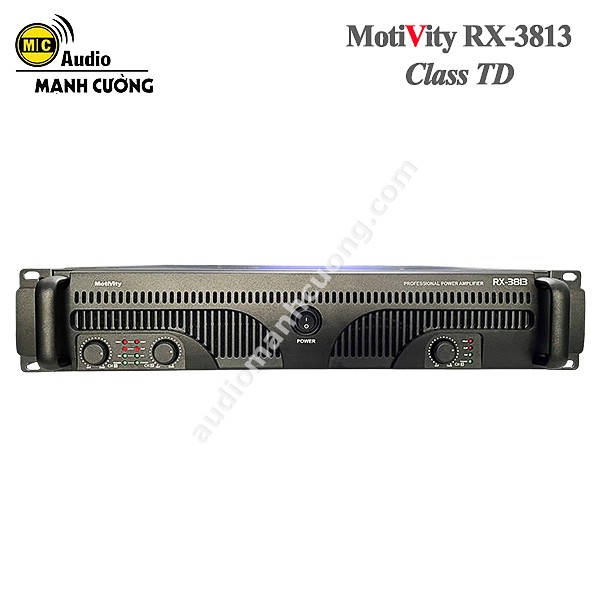 Đẩy 3 Kênh Motivity RX-3813 – Công Nghệ Class TD Hiện Đại, Công Suất 800Wx2 + 1300W Sub @8Ω | Phân Phối Chính Hãng Audio Mạnh Cường