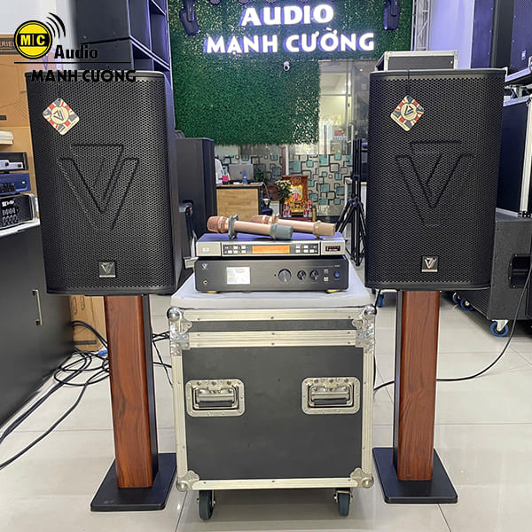Bộ Dàn Karaoke V7 | Loa V7 TV12 + Đẩy Liền Vang Số V650 