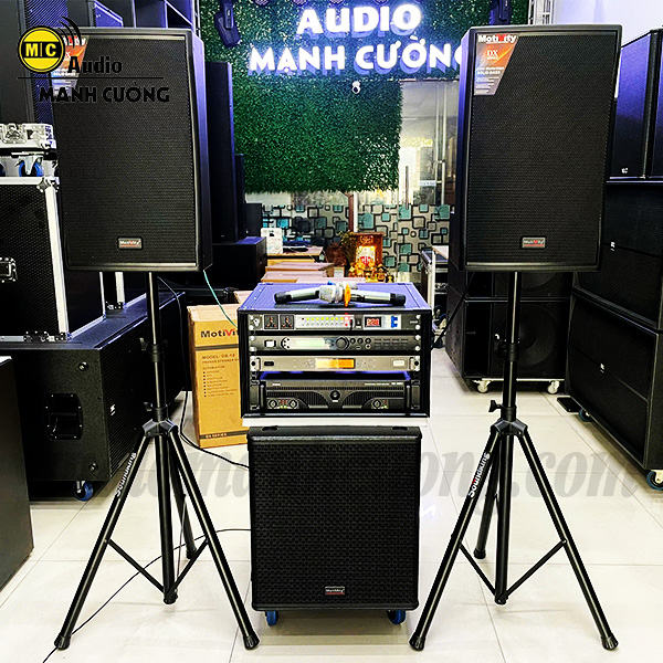 Bộ Dàn Âm Thanh Motivity DX12 + Sub 40 PAL15S | Cấu Hình Gọn – Âm Thanh Mạnh – Hát Nhẹ
